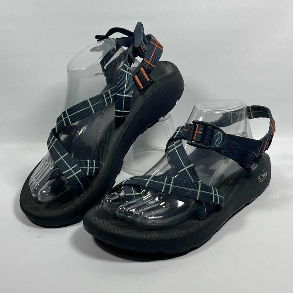 CHACO Sandals Mens 9 Z/Cloud 2 Strappy Sport Webbing Strap Toe Loop Blue